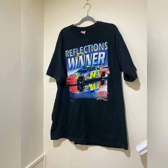 Vintage NASCAR Jeff Gordon 1995 Single Stitch Made in USA size XL shirt Like new - Picture 4 of 14
